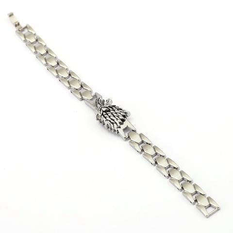 Bracelet Loup Motif (Acier)